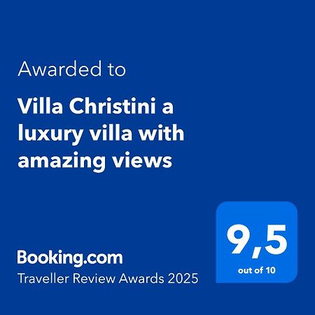 Villa Christini A Luxury Villa With Amazing Views Tzitzifes Екстер'єр фото